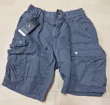 L'MONTE Imported Men's Slim Fit Grey Cotton Cargo Shorts – Lightweight Summer Casual Knee Length Shorts