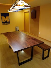 LIVE EDGE WALNUT DINING TABLE