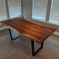 LIVE EDGE WALNUT DINING TABLE
