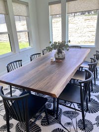 LIVE EDGE WALNUT DINING TABLE
