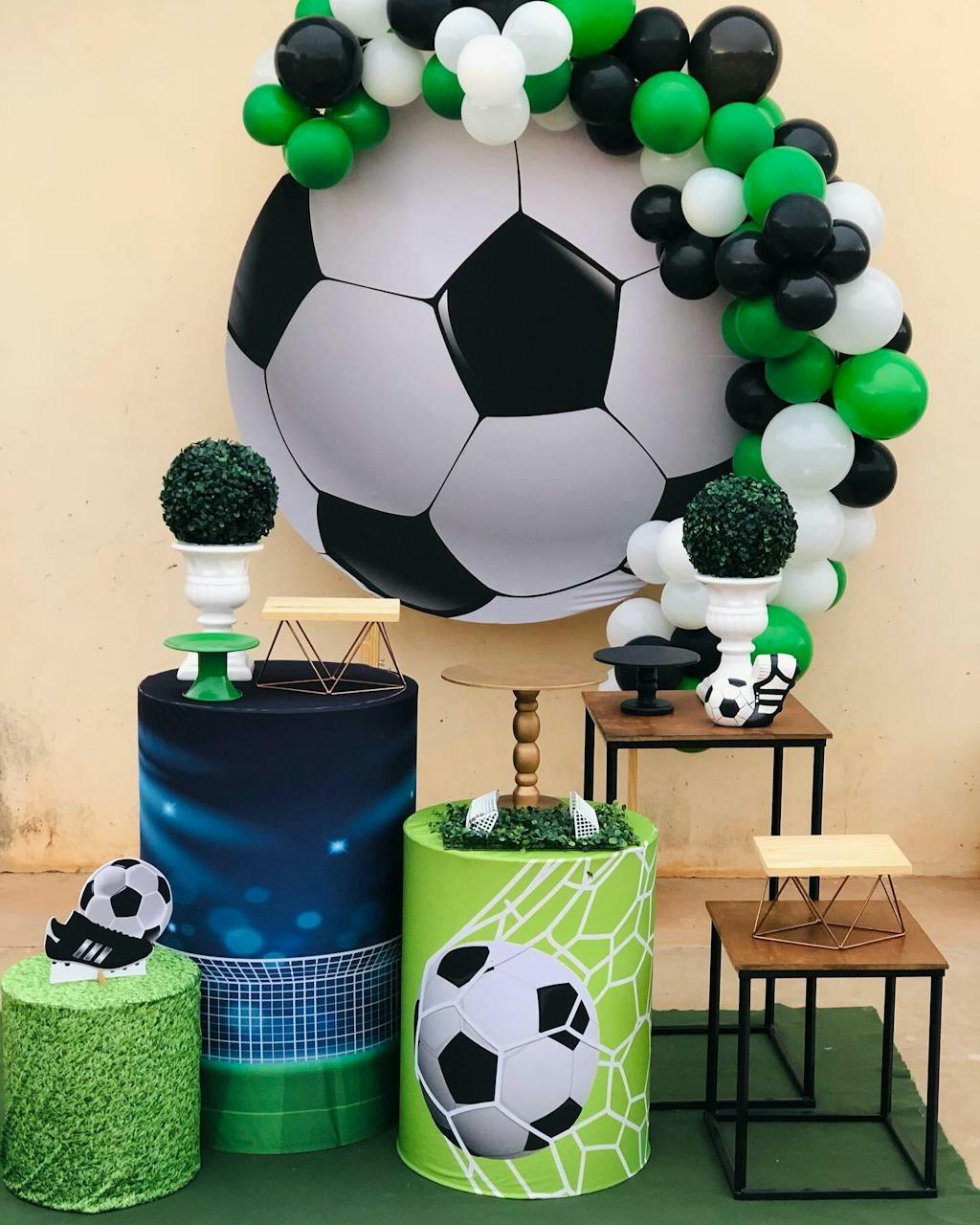 Circle Football Field BirthdayParty Backdrop For Boy