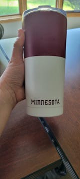 Logo Chair 001-S20PT-MRN 20 oz Plain Maroon Powder Coat Tumbler