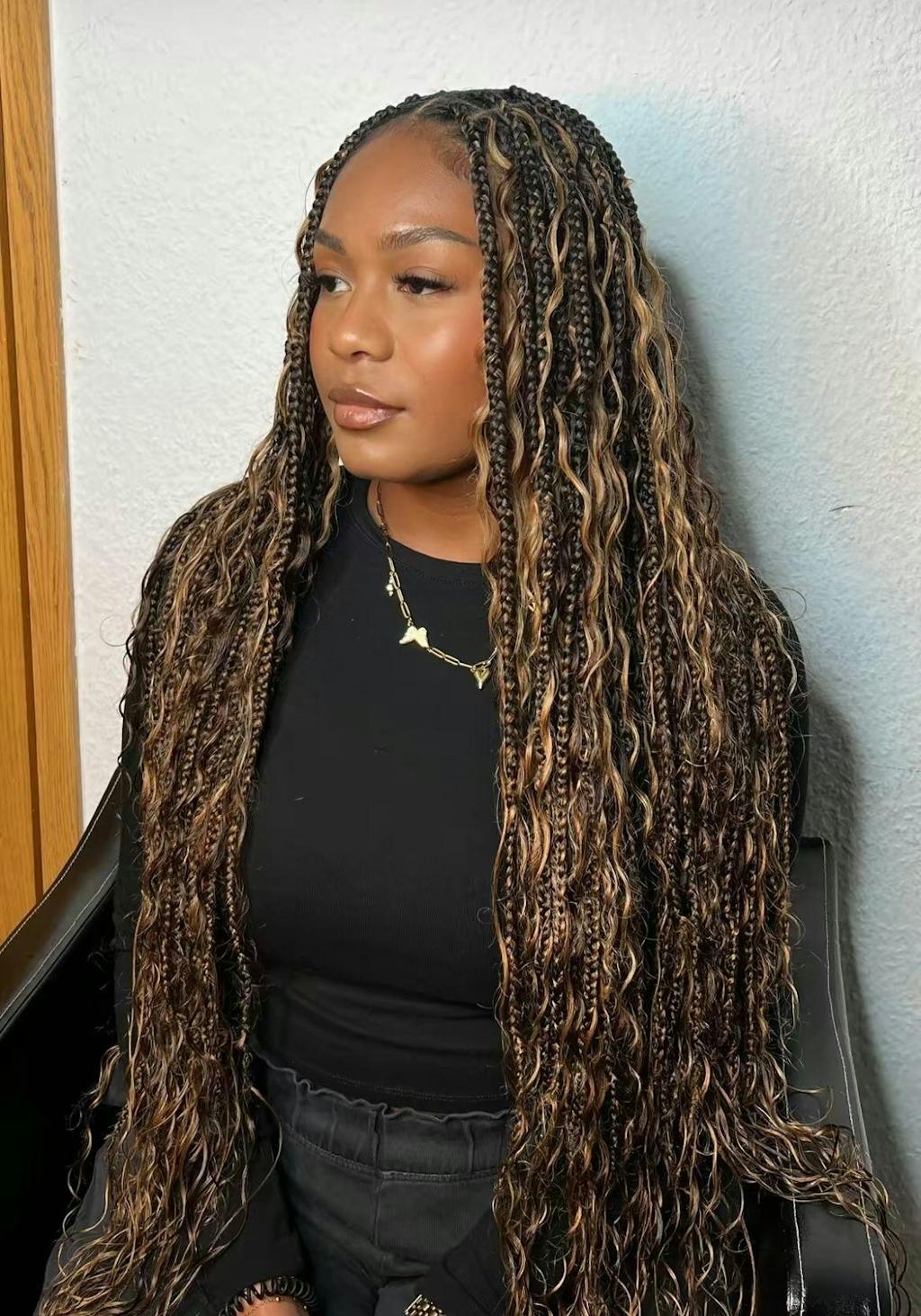 30 Inch Deep Wave Boho Braids Bulk Human Hair for Braiding Hair #4 27 30 Colored Human Hair Bundles No Weft for Knotless Braiding Deep Curly Hair Extensions