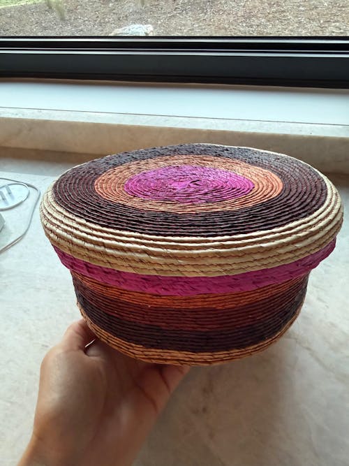 Multicolor Palm Woven Tortilla/Bread Basket