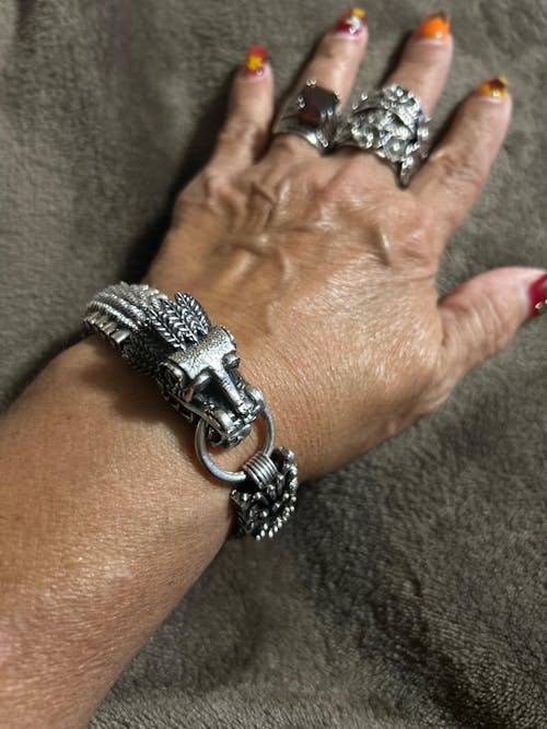 Sterling Silver Quetzalcoatl Bracelet