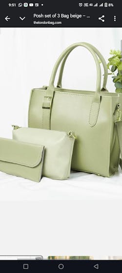 Posh set of 3 Bag beige