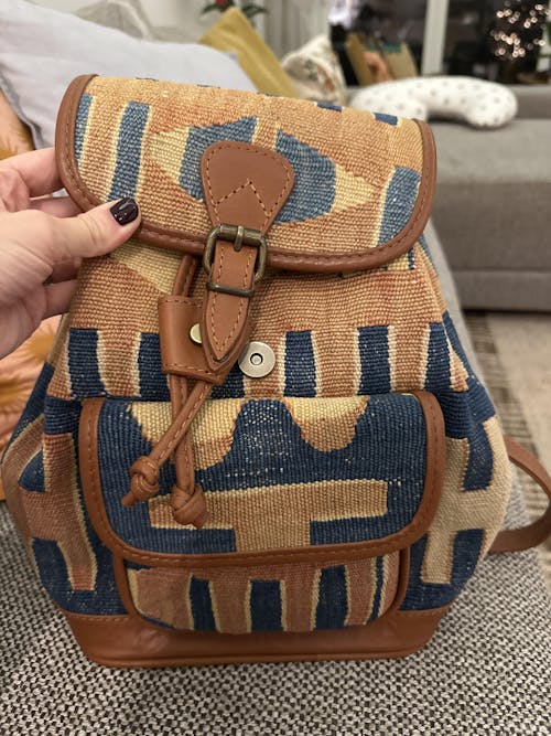 Sahara Kilim Backpack Leather Bag