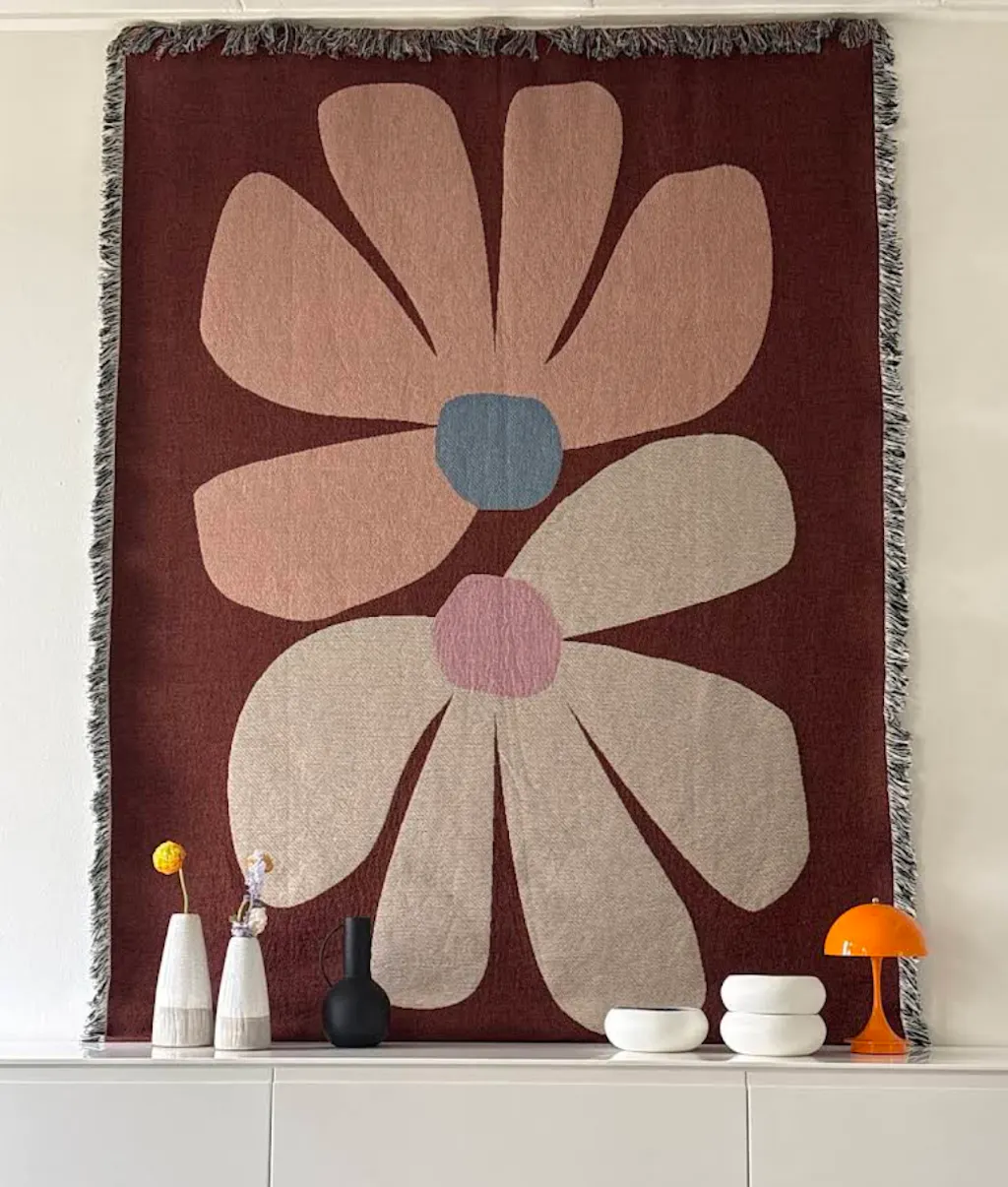 Wandkleed Retro Roots Burgundy