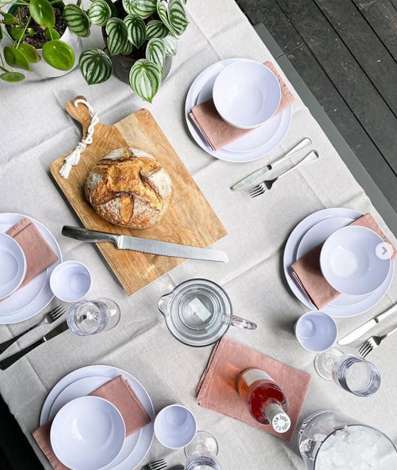 Classic Melamine Dinner Set (24 Piece) - Pastel ‘Dream’