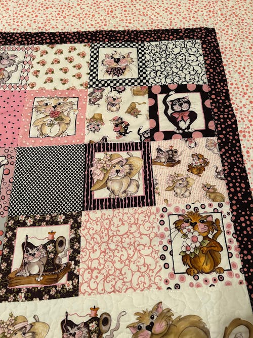 Medley Fancy Cats Fabric Panel