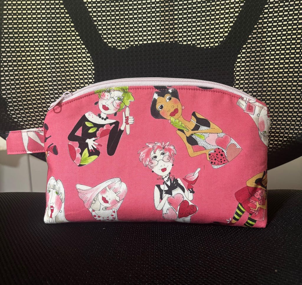 Tossed Lookers Pink Fabric Yard