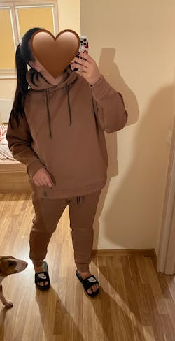 Rudas laisvalaikio kostiumas "Comfort" su pūkeliu