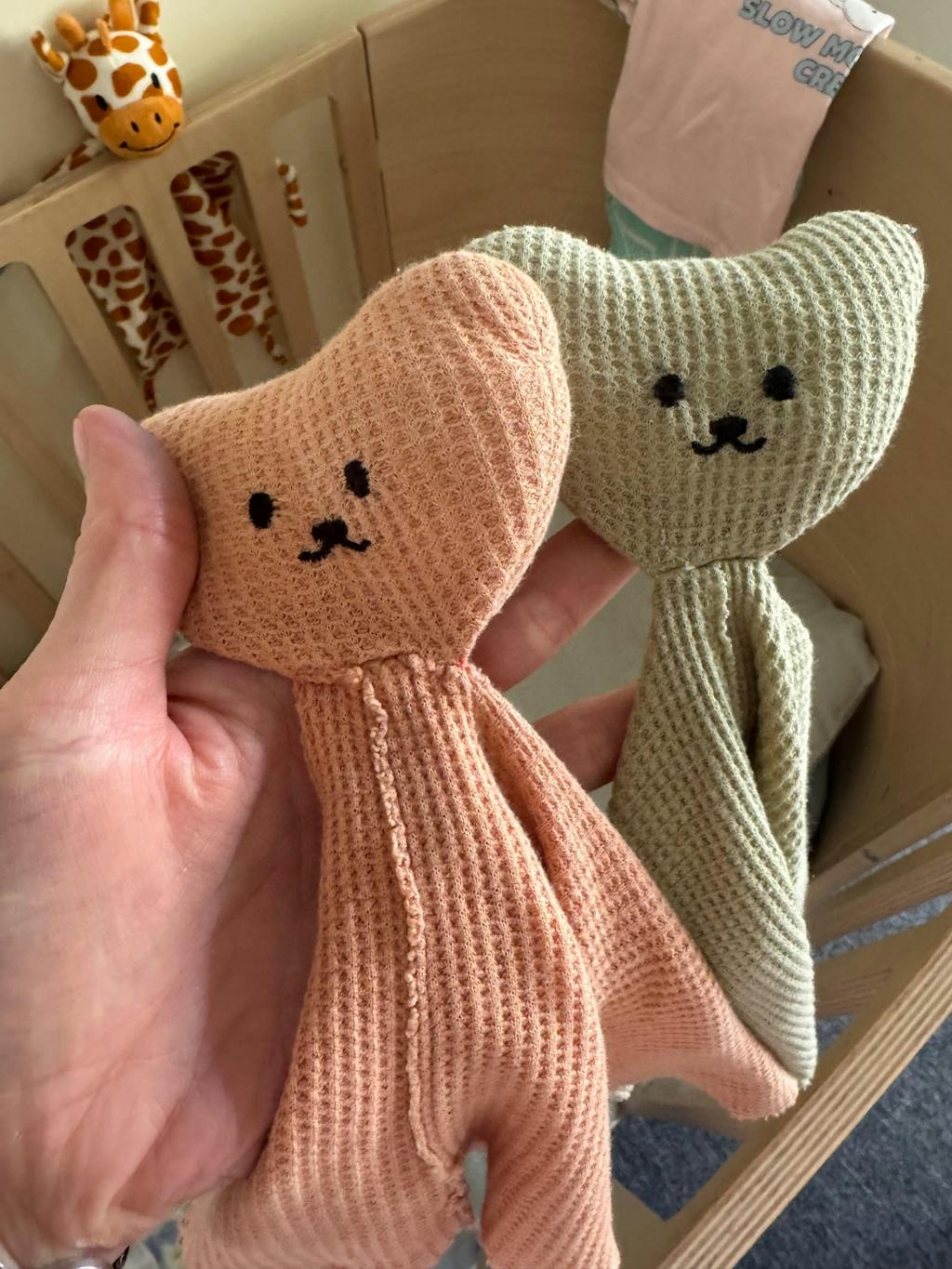 Bear Hug Waffle Comforter - Sage