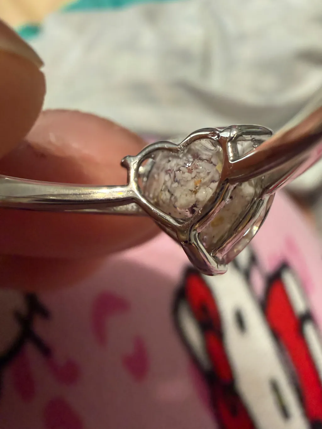 Heart Flutter: Heart Shape Moissanite Ashes Ring