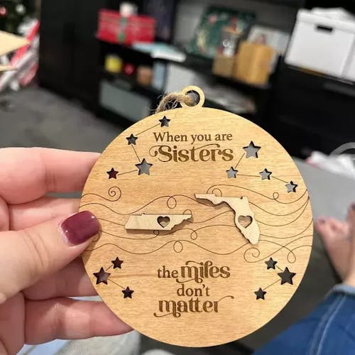 When You Are Friends, The Miles Don't Matter - Personalized Ornament - Gift For Long Distance Relationship