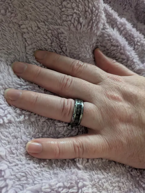 Hammered Breastmilk | Memorial Keepsake Ring