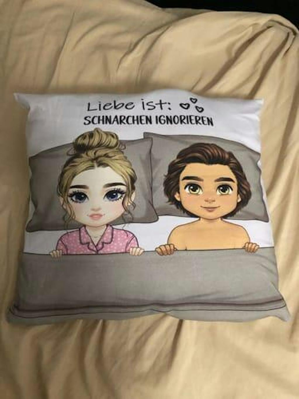 Mit dir bis in die Träume - personalisiertes Kissen