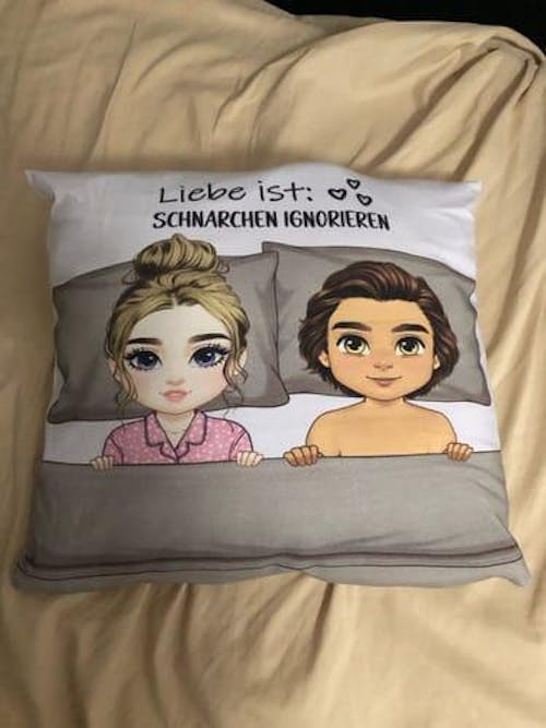 Mit dir bis in die Träume - personalisiertes Kissen