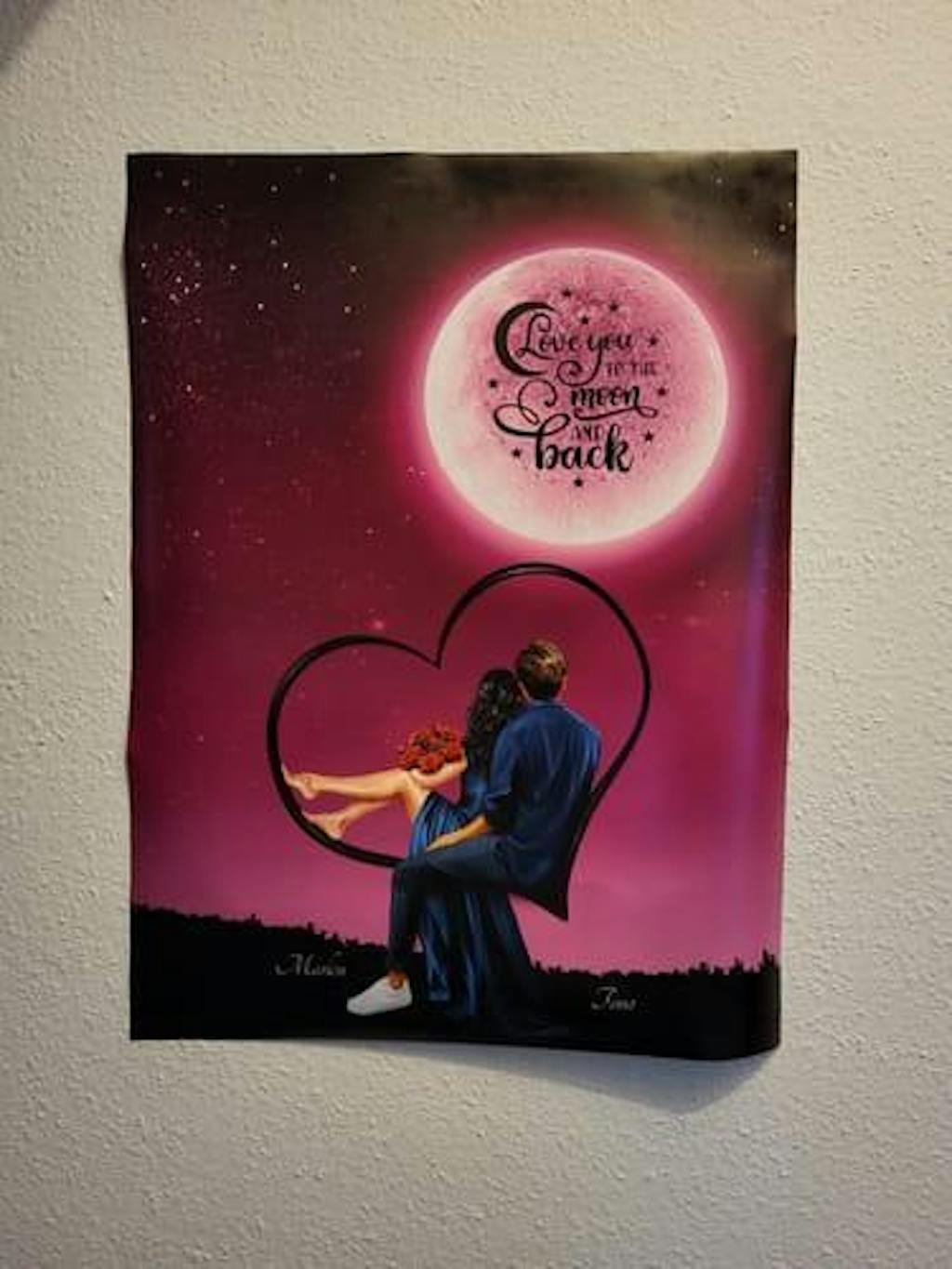 Love you to the Moon - personalisiertes Poster