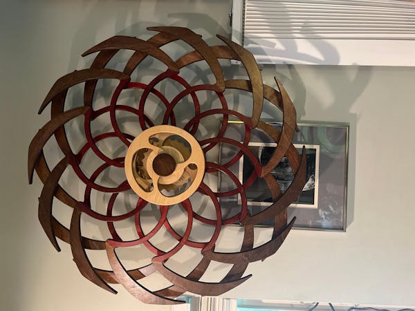 Moving Kinetic Wall Art - Deja Vu II - Wooden Handcraft Modern Art - Mother's Day GIFT