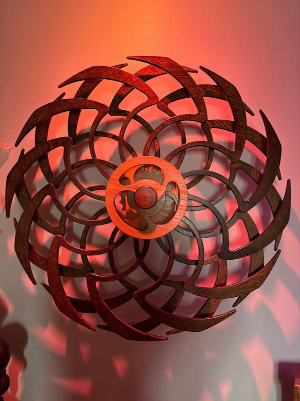 Handcrafted Kinetic Wall Art 'DejaVu' - 10 hours of Run time - No power needed