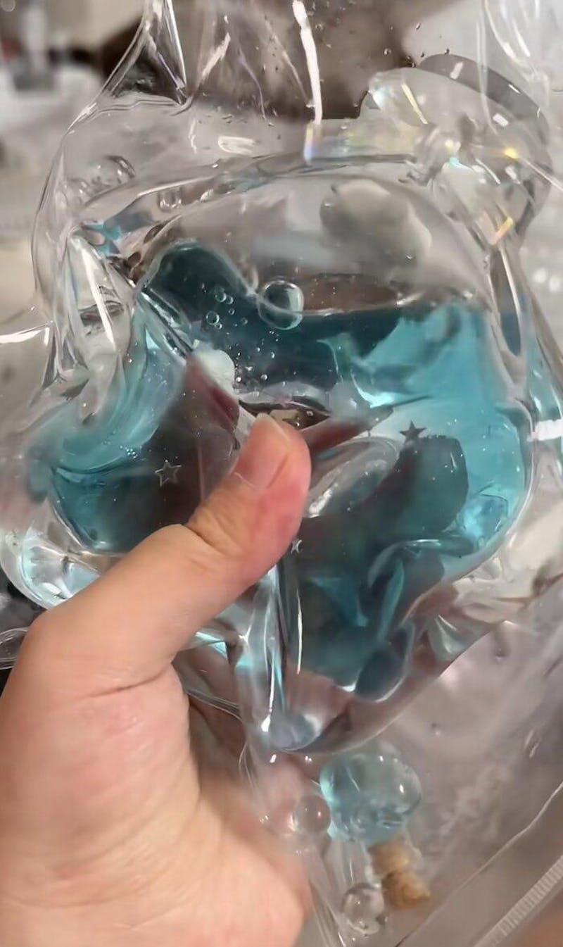 Liquid Sand Star Bottle Squishy: Handcrafted Stress Relief