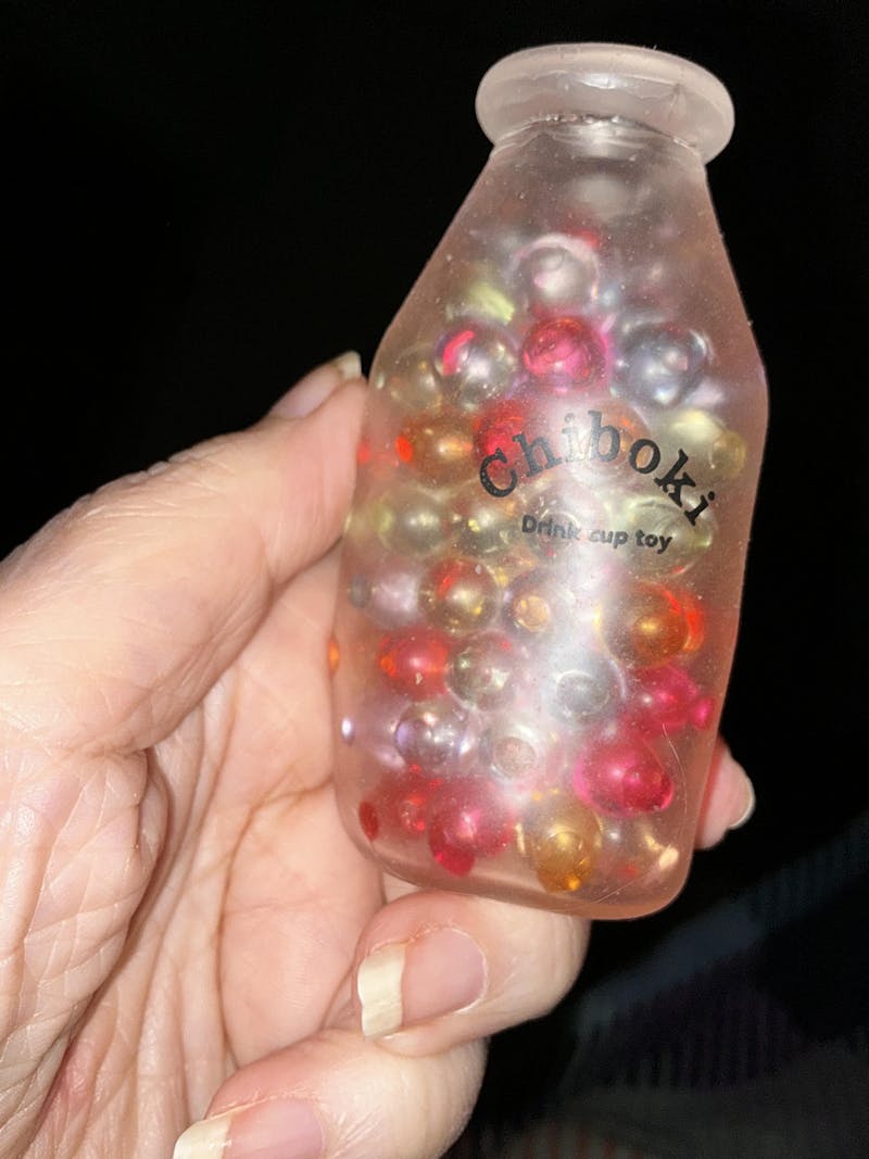 [CHIBOKI] Clear Bottle Squishy Ball – Handmade Stress Relief Desk Toy | Crystal & Soda Bottle