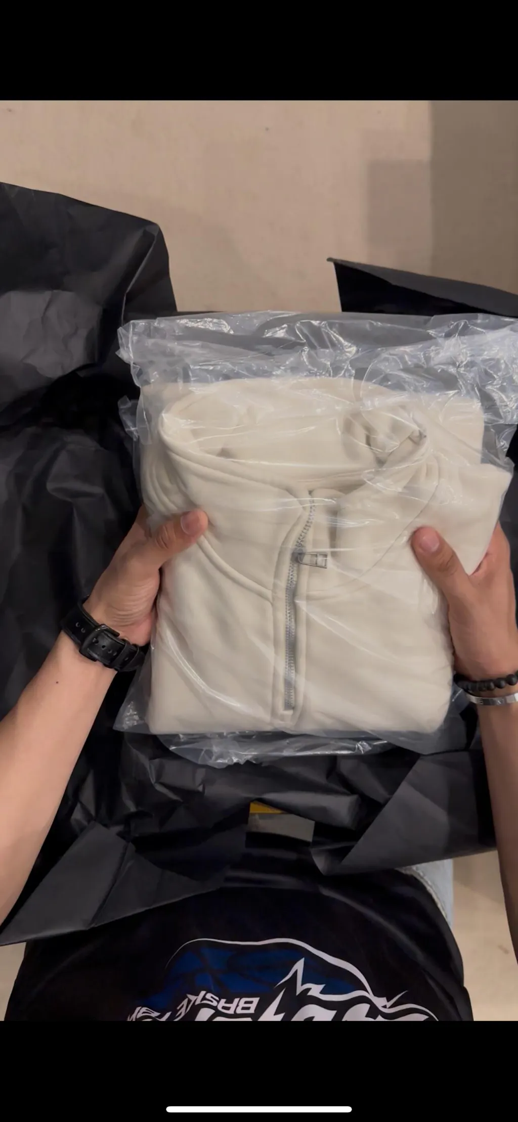 Cream Quarter Zipper