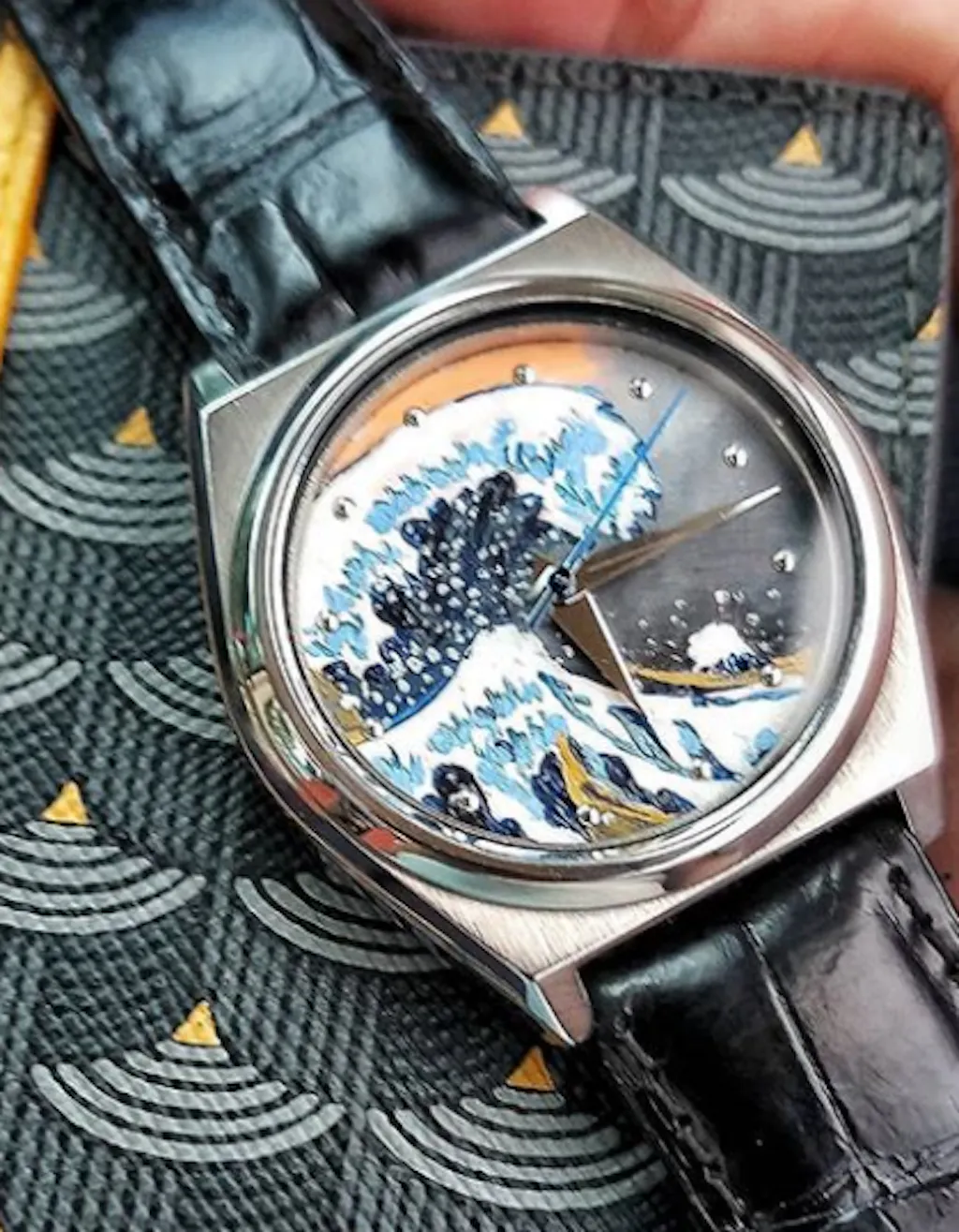 Oil Painted] The Great Wave off Kanagawa Dial (No Date) | Lucius