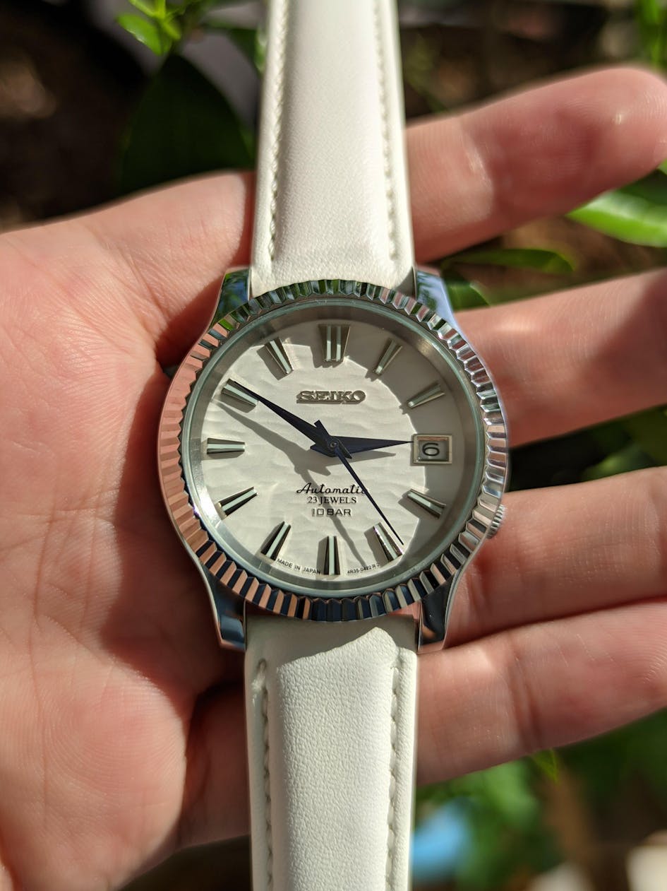 overgive Hvor Maleri Silver Fluted Bezel for SEIKO SNK809 - SEIKO Mod Part - Lucius Atelier