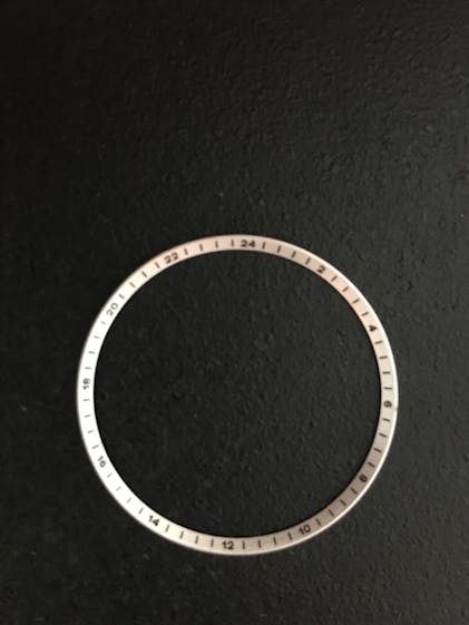 SKX013 Brushed Silver Chapter Ring - GMT 24H Numerals