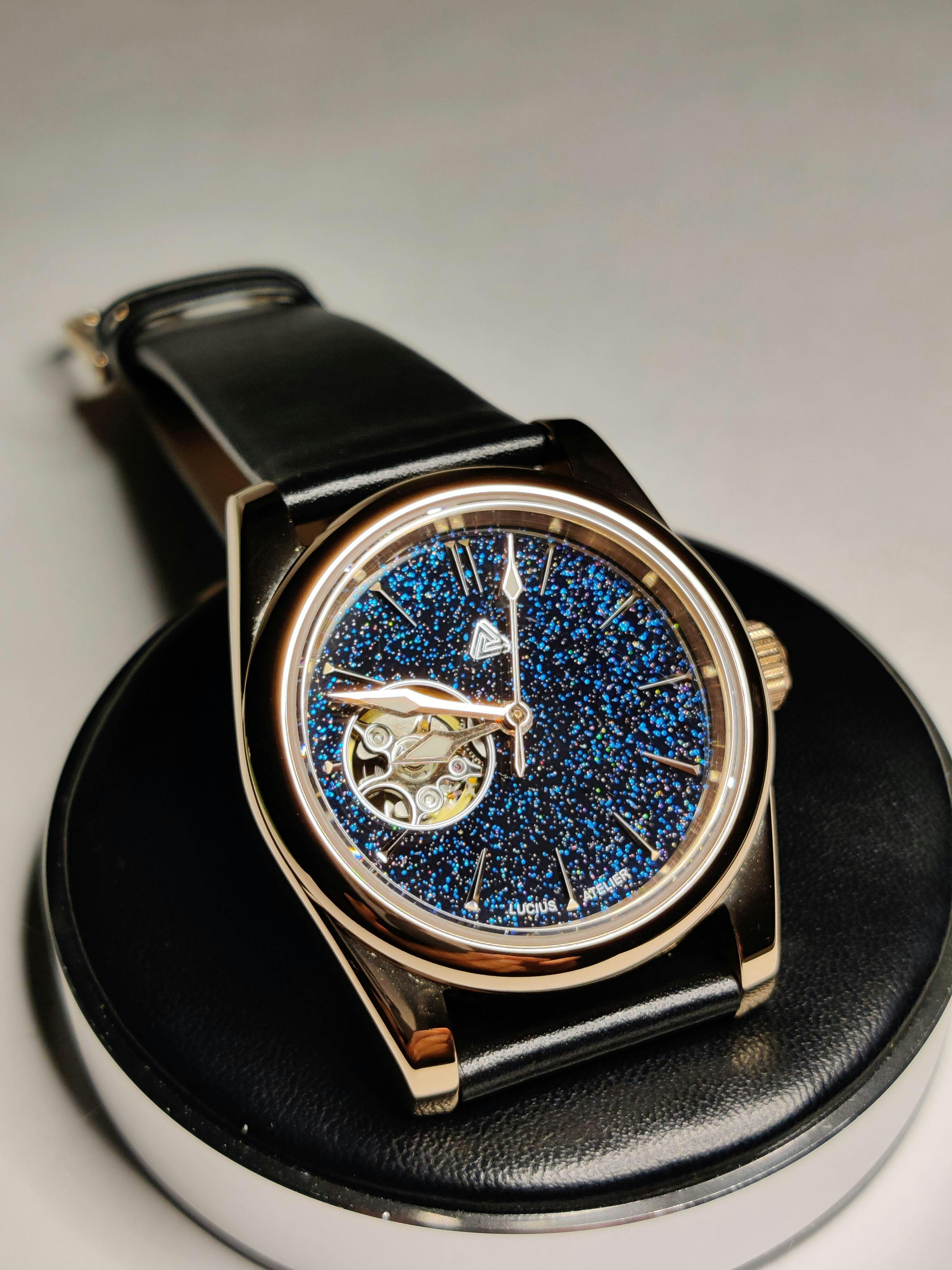 CAREERING × DELUXE STARDUST SV Enamel Stardust Dial v3 - Open Heart - Lucius Atelier