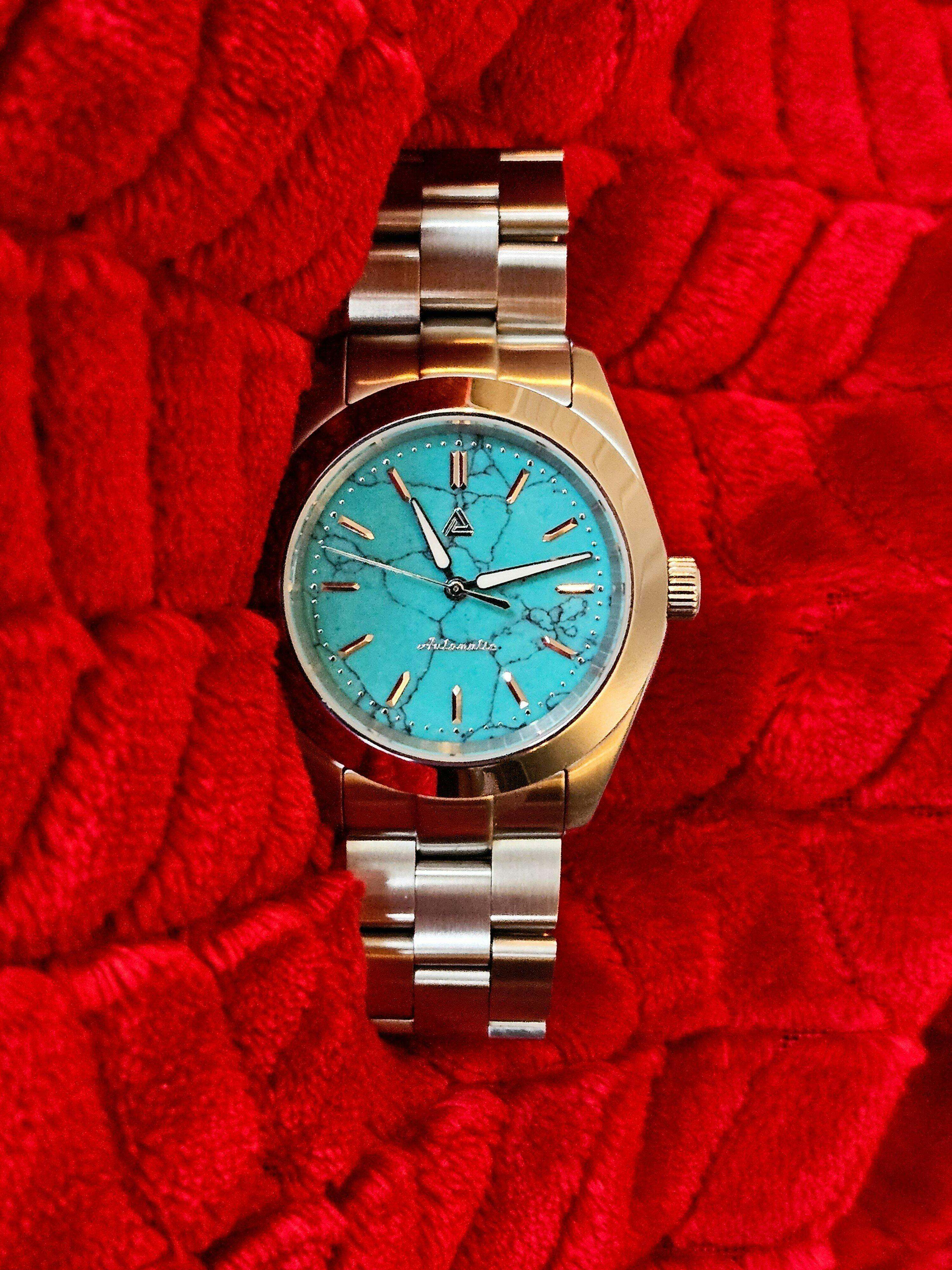 Turquoise Crystal Dial (No Date) - Lucius Atelier