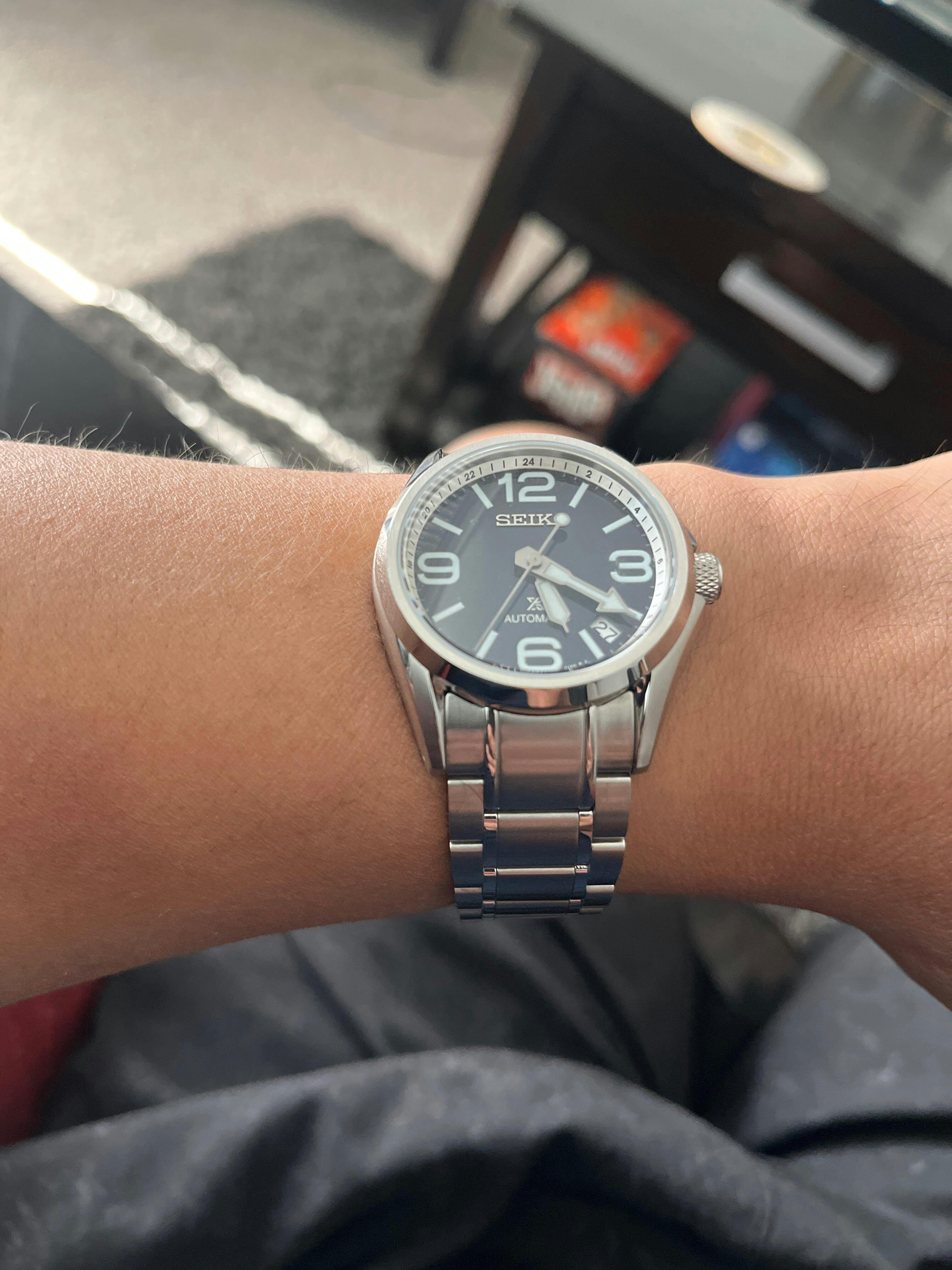 SKX013 Brushed Silver Chapter Ring - GMT 24H Numerals