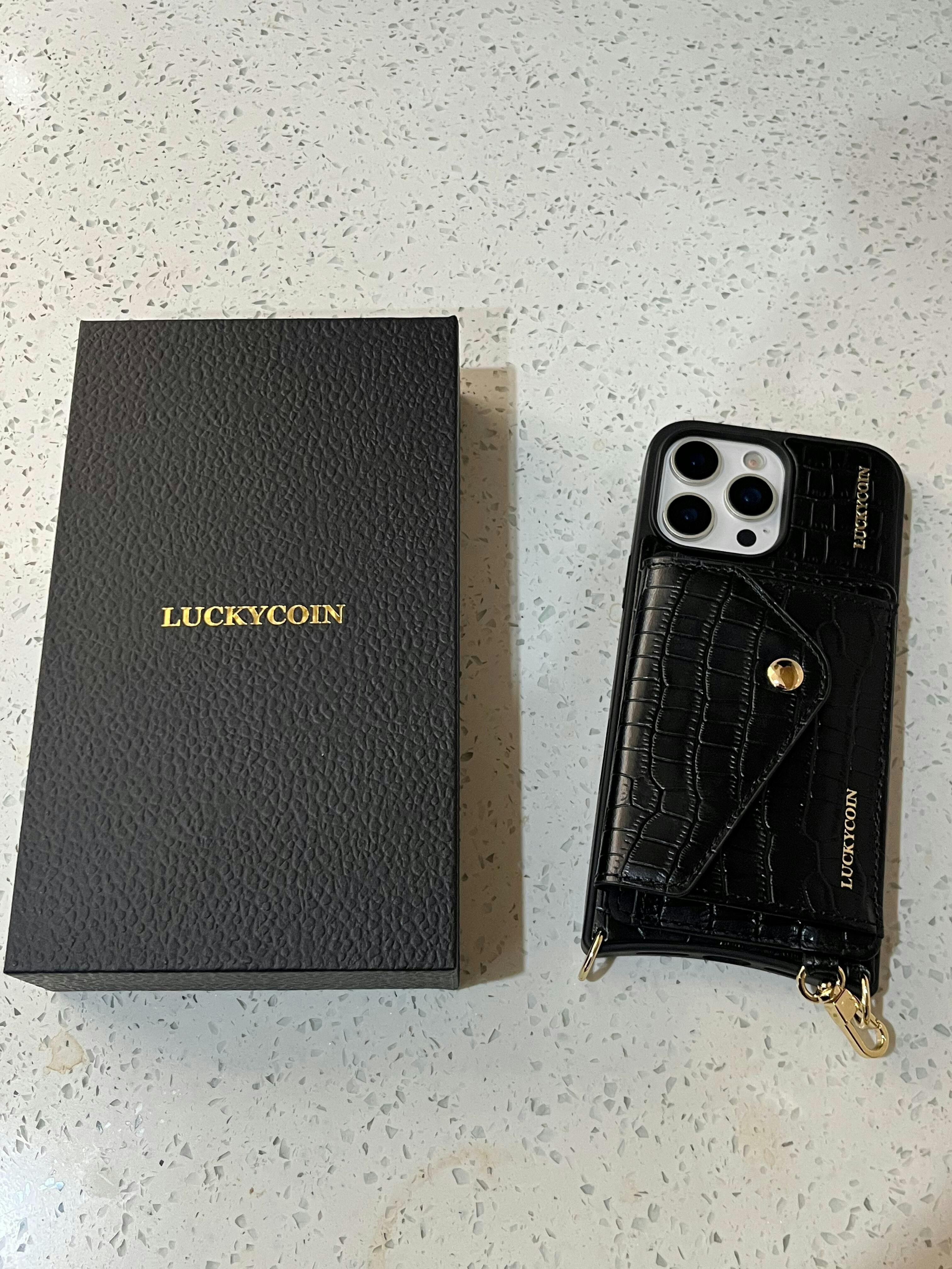 MagSafe Detachable Wallet Crossbody Phone Case – Black Croc