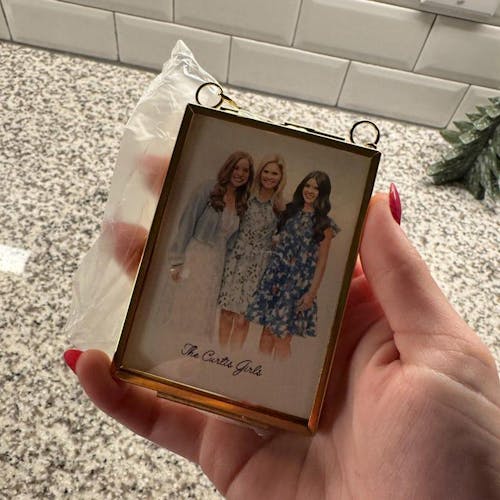Personalized Watercolor Portrait Frame Ornament