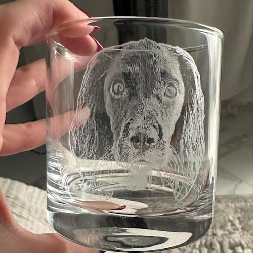 Dog Photo Personalized Whiskey Glass