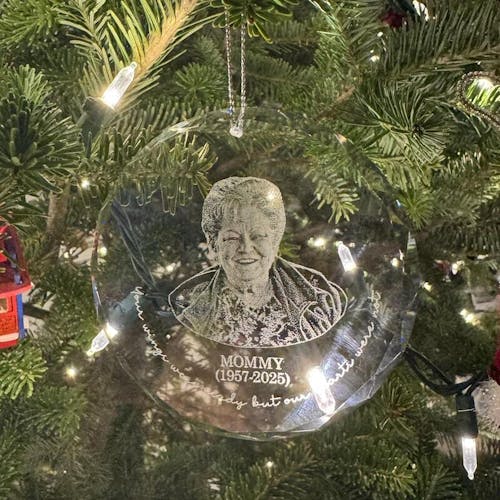 Personalized Memorial Glass Ornament