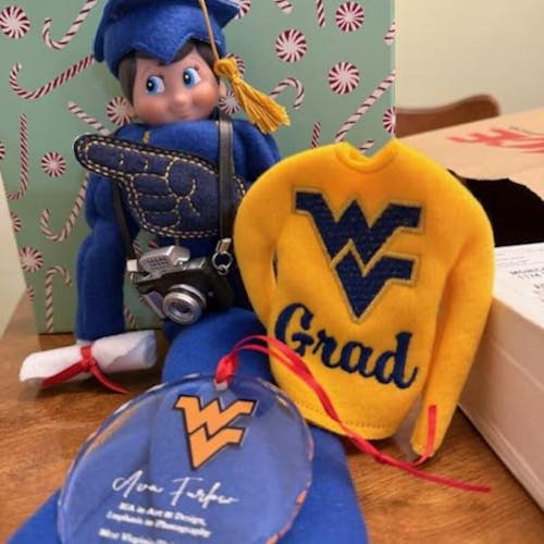 Personalized College Logo Graduation Glass Ornament