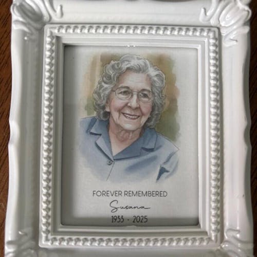Personalized Watercolor Memorial Photo Frame Ornament