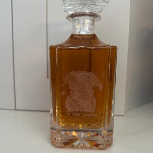 Personalized Whiskey Decanter with Dog Photo