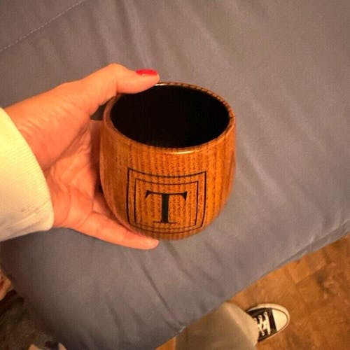 Personalized Groomsmen Wooden Whiskey Glass