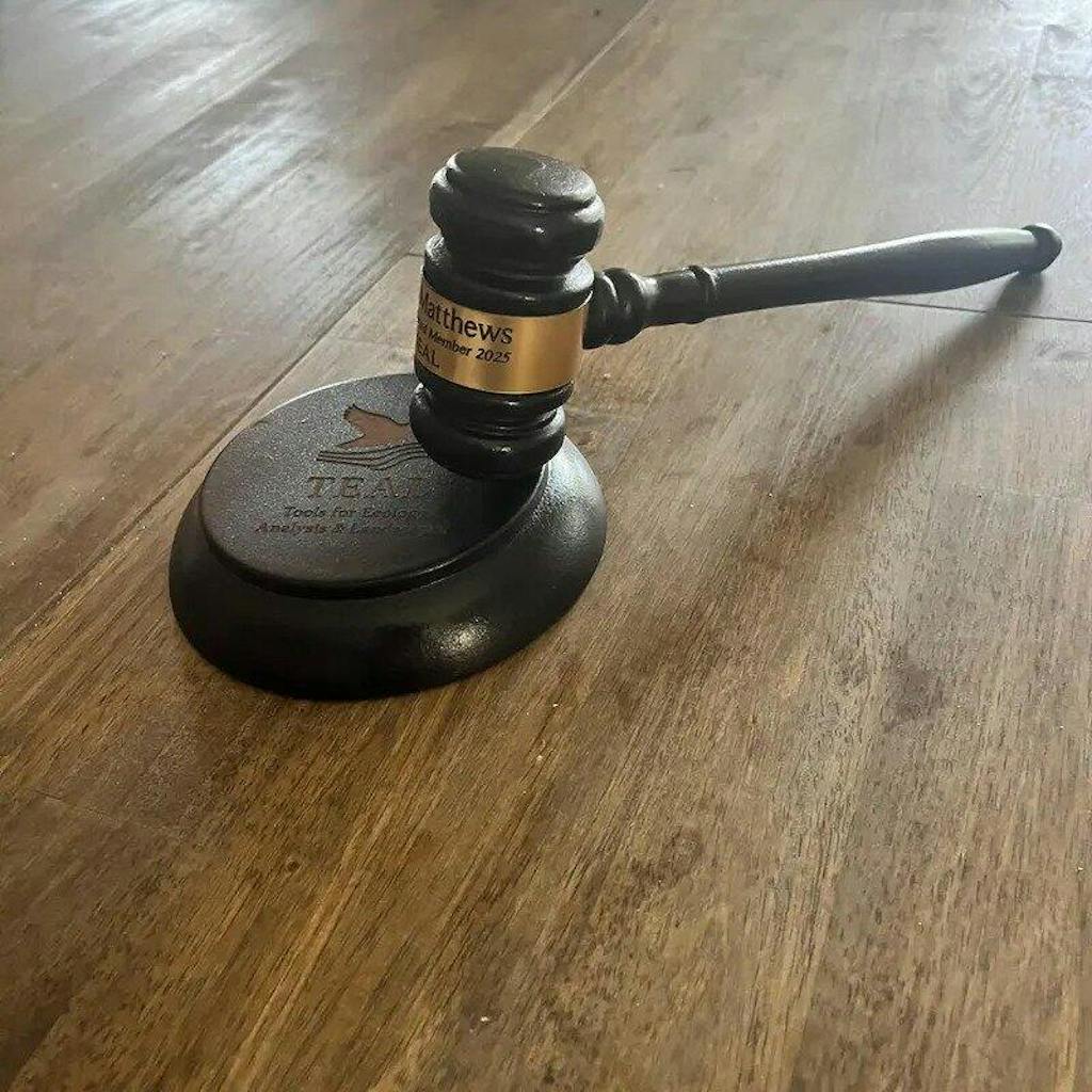 Personalized Retirement Wooden Gavel Set