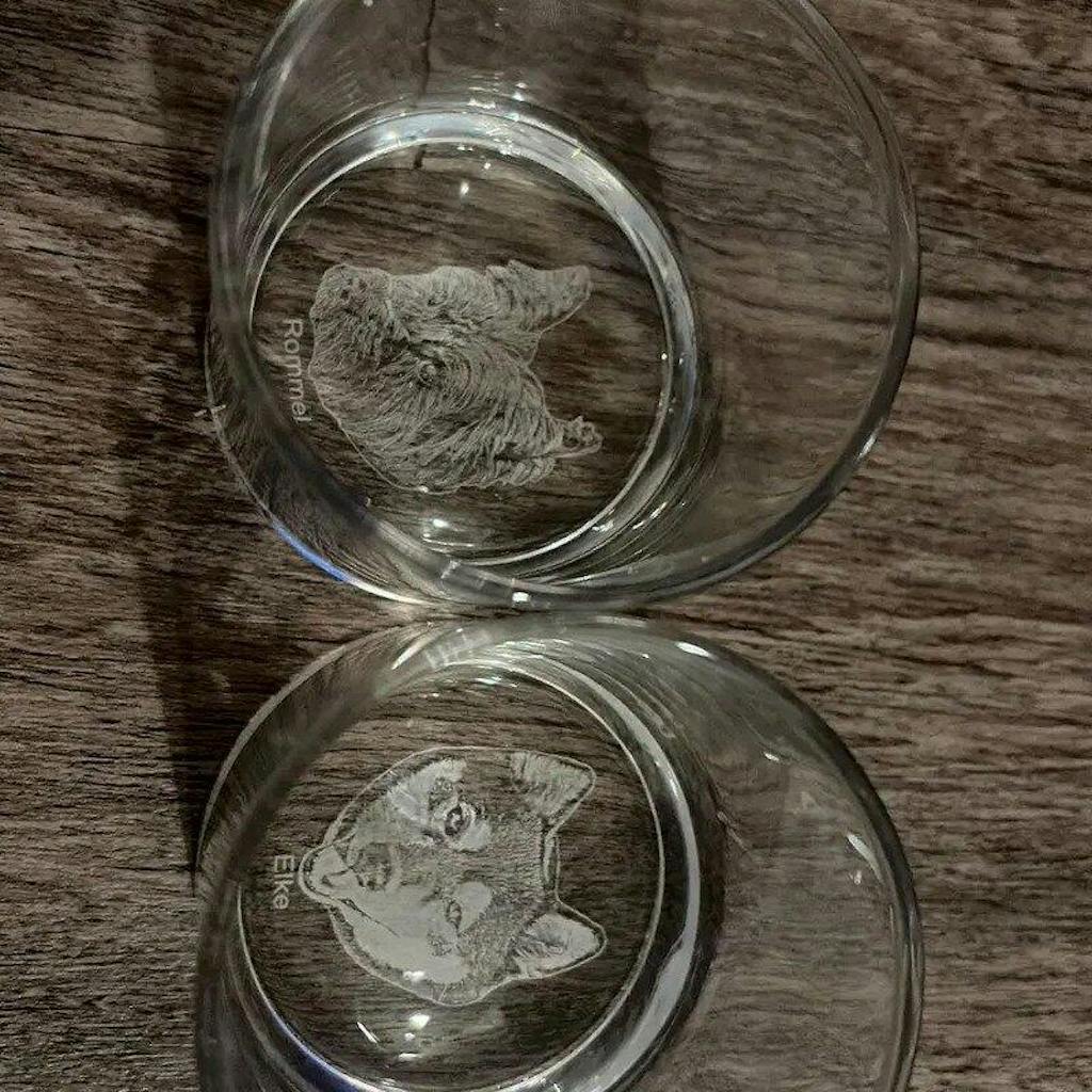 Custom Engraved Dog Whiskey Glass Bottom