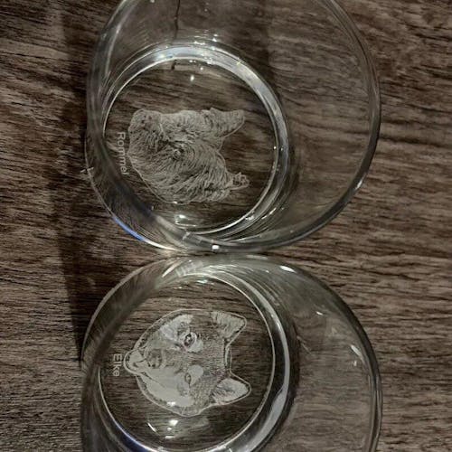 Custom Engraved Dog Whiskey Glass Bottom
