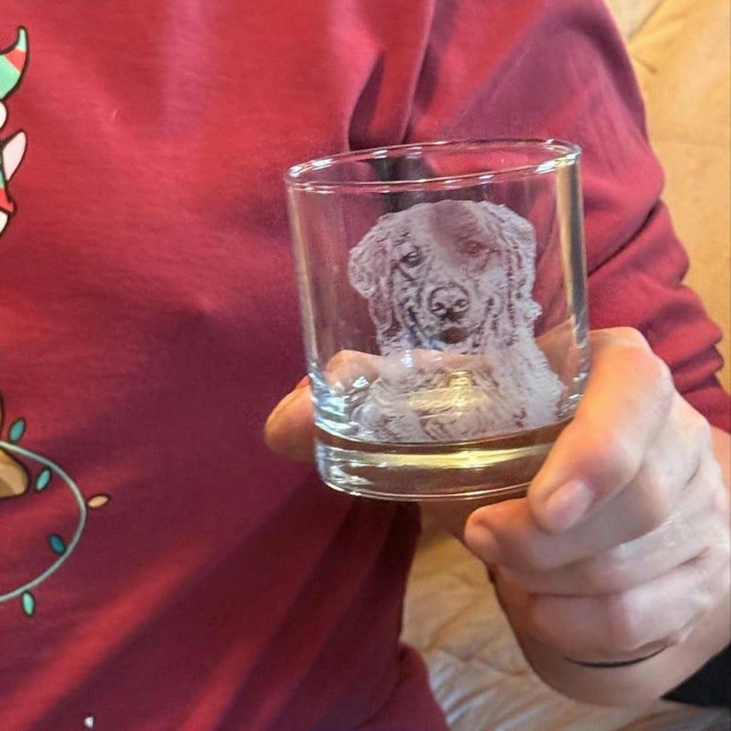 Dog Photo Personalized Whiskey Glass