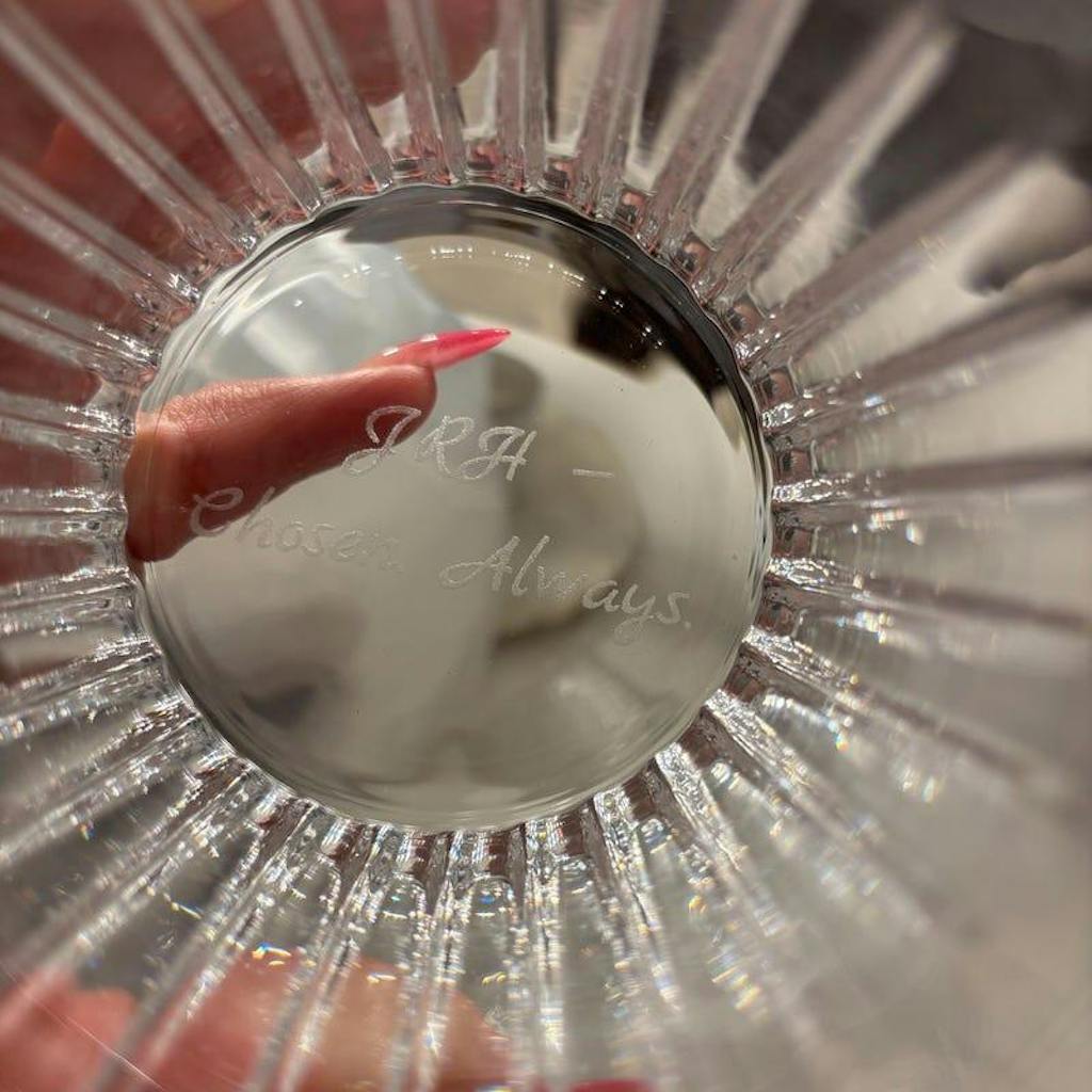 Personalized Handwriting Whiskey Glass for Father of the Bride