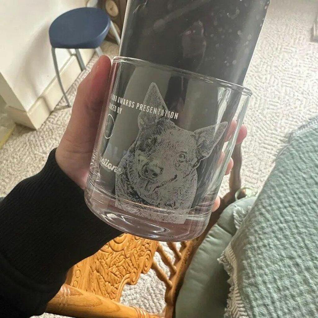 Dog Photo Personalized Whiskey Glass