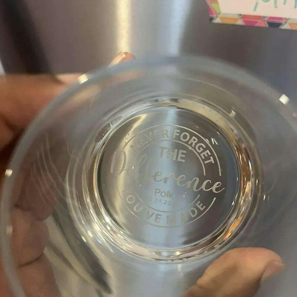 Custom Retirement Whiskey Glass Engraved