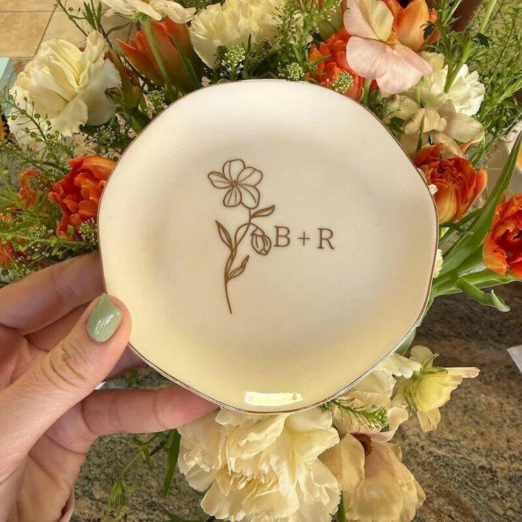 Personalized Engagement Ring Dish